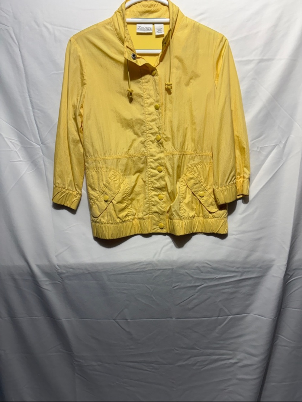Zanella Bright Yellow Snap-Front Utility Jacket